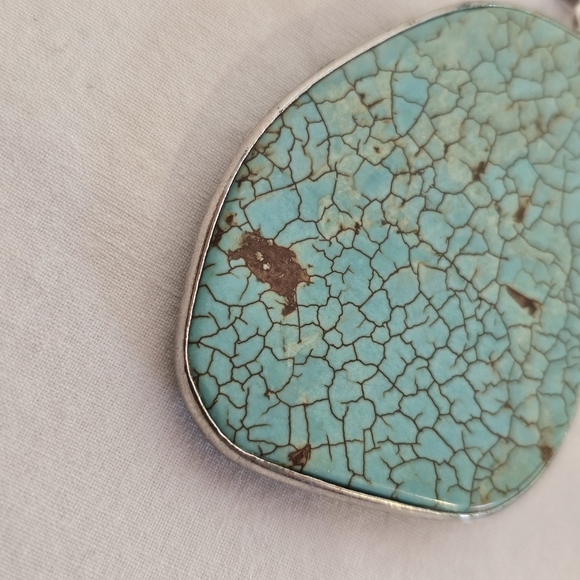 Vintage Turquoise Large Pendent Southwestern - Picture 5 of 5